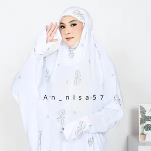Mukena Dewasa Terusan Coquette Full Bordir Mewah Rayon Premium