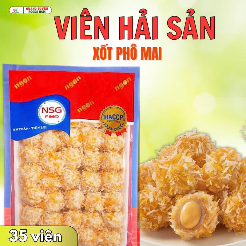 Viên Hải Sản Xốt Phô Mai {{CHỈ GIAO HÀNG TỪ BÌNH ĐỊNH TRỞ VÀO NAM}} 500g Ongon Nam Sài Gòn