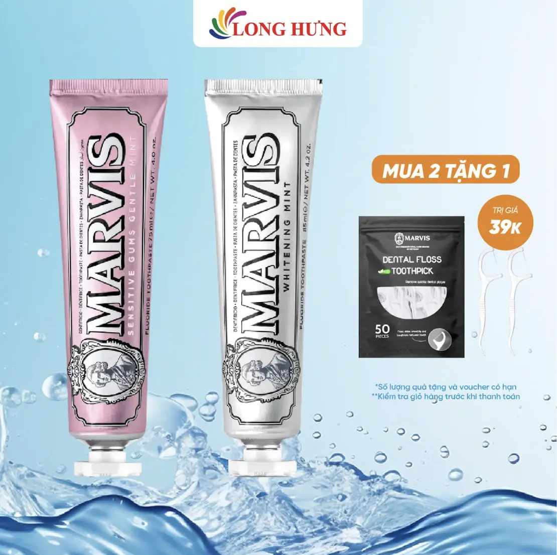 Kem đánh răng Marvis 75ml/85ml - Hàng chính hãng