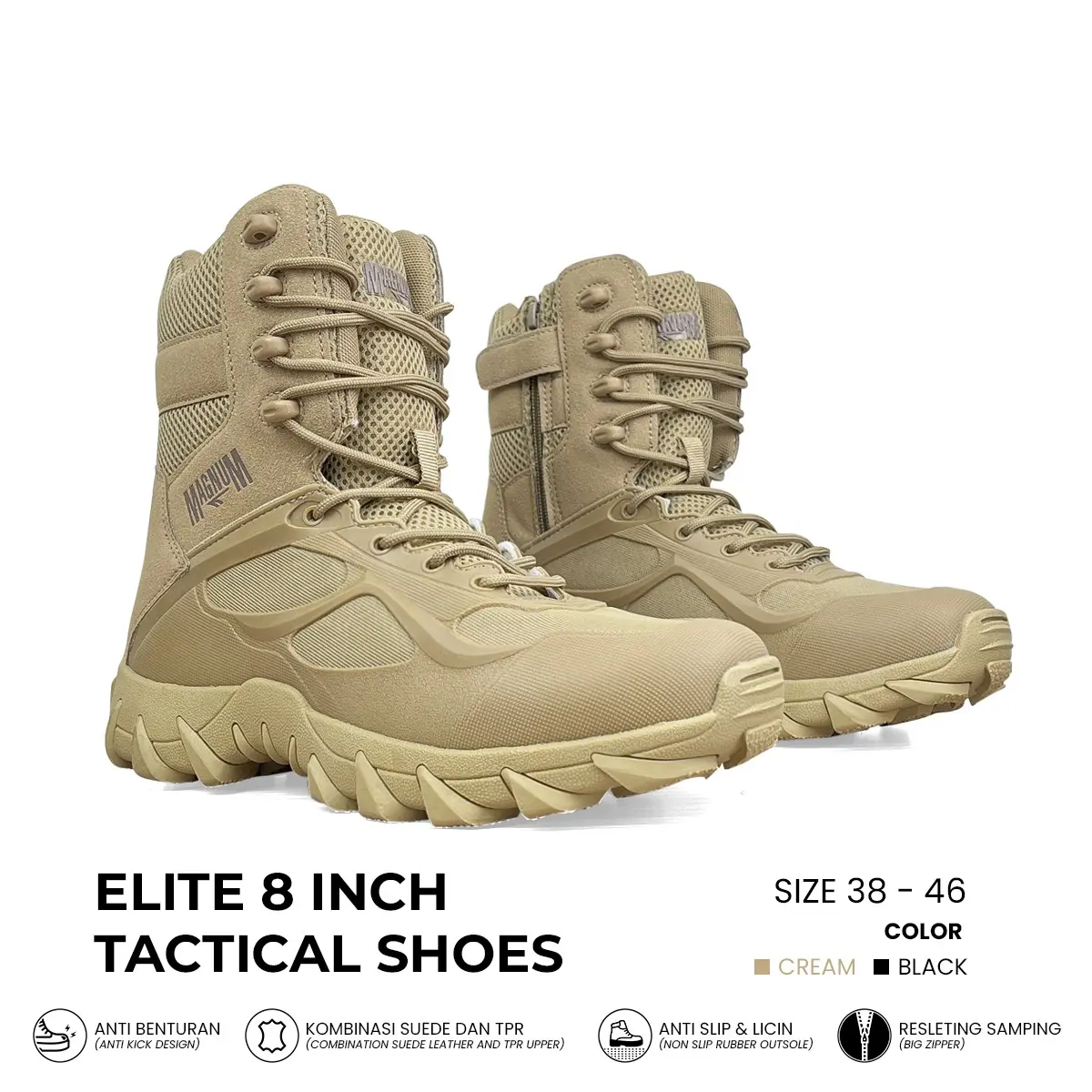 Sepatu Tactical Magnum Boots Outdoor Premium Safety Anti Slip Tahan Lama