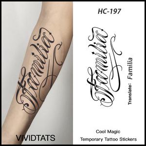 Herbal Juice English tattoo Sticker for Men Waterproof Long-lasting Cursive Font Realistic  Non-reflective Semi-permanent High-end Feel pray wait trust temporary tattoo