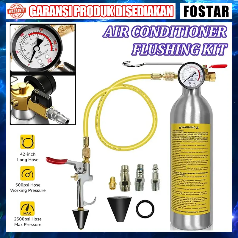 Alat Flushing Tool Kit Ac Mobil Dengan Manometer Ac Flushing Kit Alat Flushing Ac Lengkap