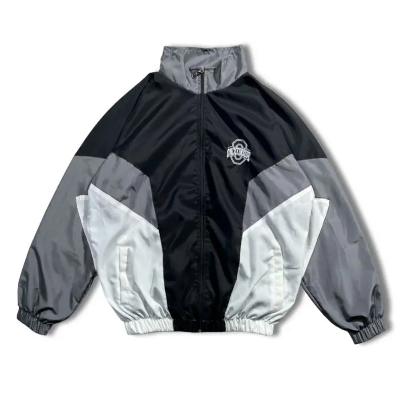 ATREUS Jaket Retro Kombinasi Onixe Inside Motif Bordir Pria Wanita Distro Panjang Parasut Outdoor 1