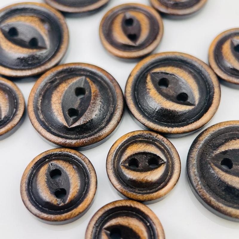 Product Introduction of Vintage Brown Wooden Shirt Buttons, Angel Eye, Tailor Textile Decoration and Sewing Pants Skirts, 12.5/15mm 10/20pcs 8