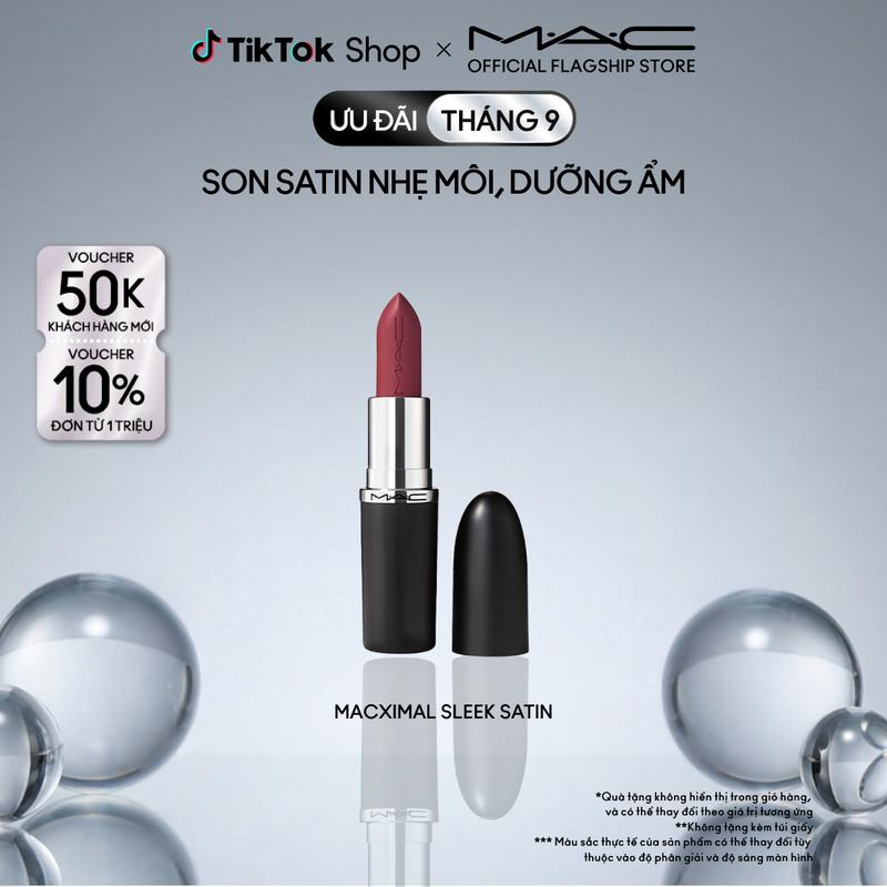 Son MACximal Sleek Satin không chỉ mang đến chất son satin căng bóng & mềm mượt…