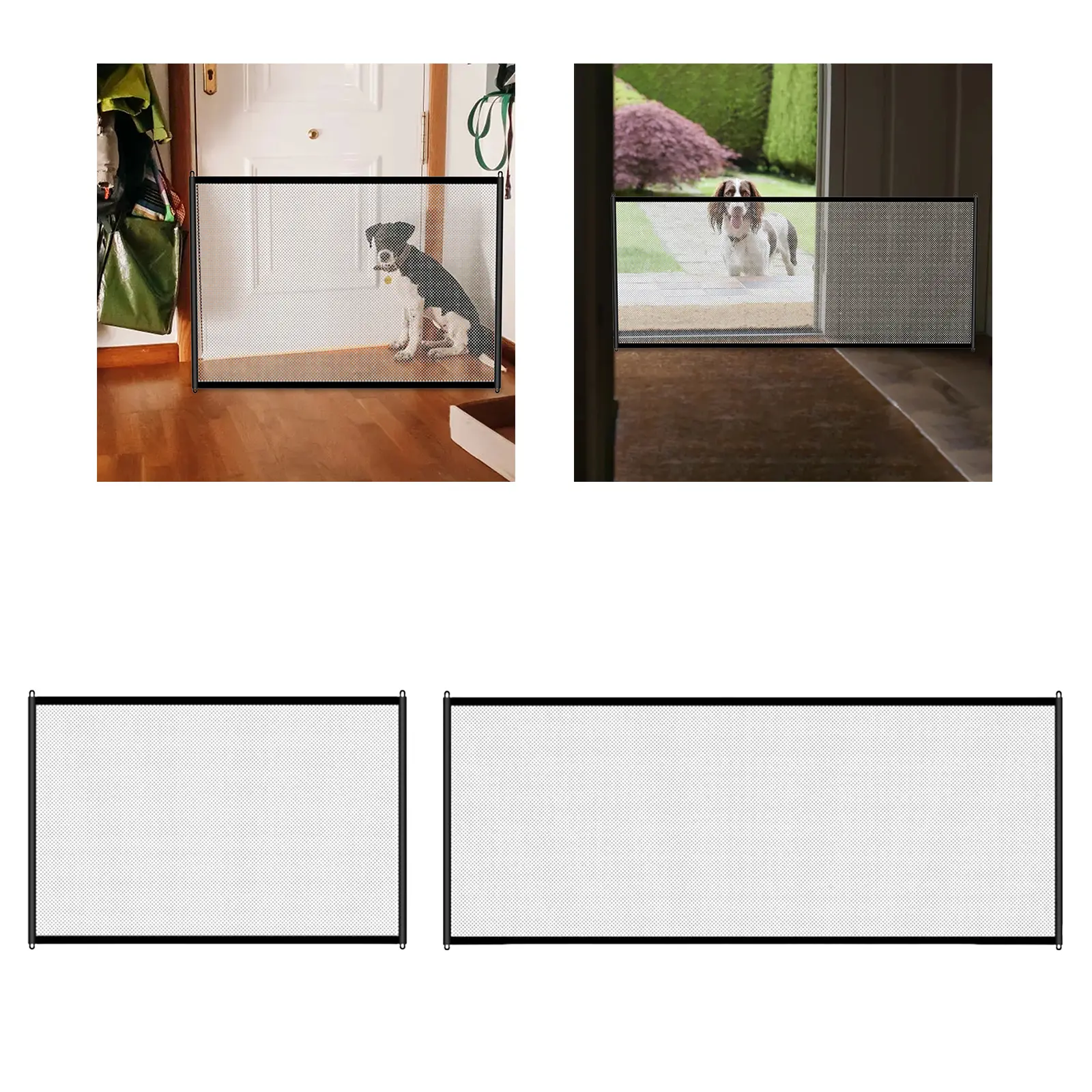 Folding Mesh Dog Gate Fence for Doorways, Stairways, Hallways Protection Portable Foldable Dog Gate Guard Enclosure Easily Install Lightweight Sturdy