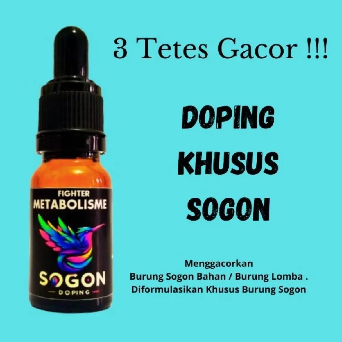 METABOLISME FIGHTER SOGON DOPING VITAMIN  PENGGACOR INSTAN KHUSUS BURUNG SOGON BEST SELLER
