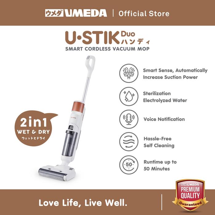 Gambar Umeda U-Stik Duo Smart Cordless Vacuum Cleaner Mop / Wet and Dry Stick dari UMEDA Kota Surabaya Tokopedia