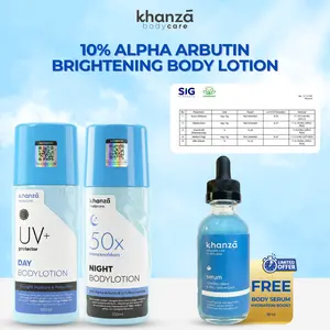 [KHANZA] Paket Body Lotion 50X Dosting BPOM 10% Alpha Arbutin