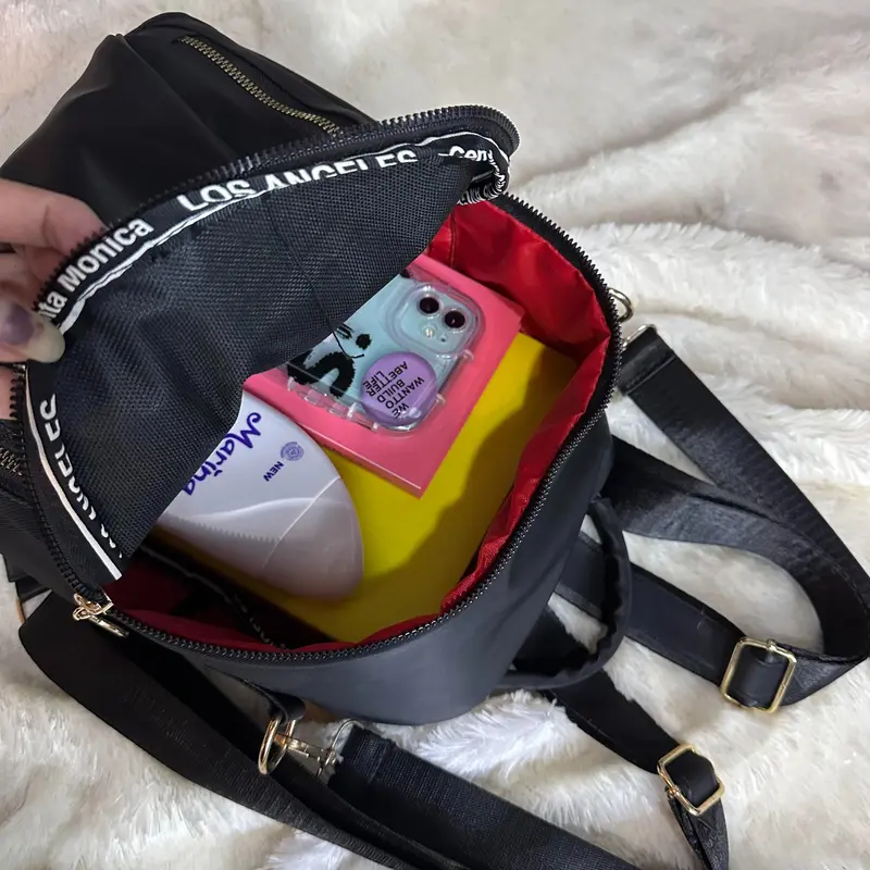 Tas Ransel Fashion Wanita Terbaru Backpack Korea Multifungsi Hitam Cewek Sekolah Kulit 5
