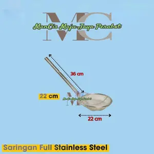 Saringan full stainless 22 cm / serokan