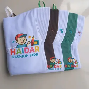 Haidar Hijab Anak Sekolah TK SD SMP SMA Kerudung Instan Pita Serut Renda Kaos PE Premium Pet Top Topi Busa Nyaman Adem