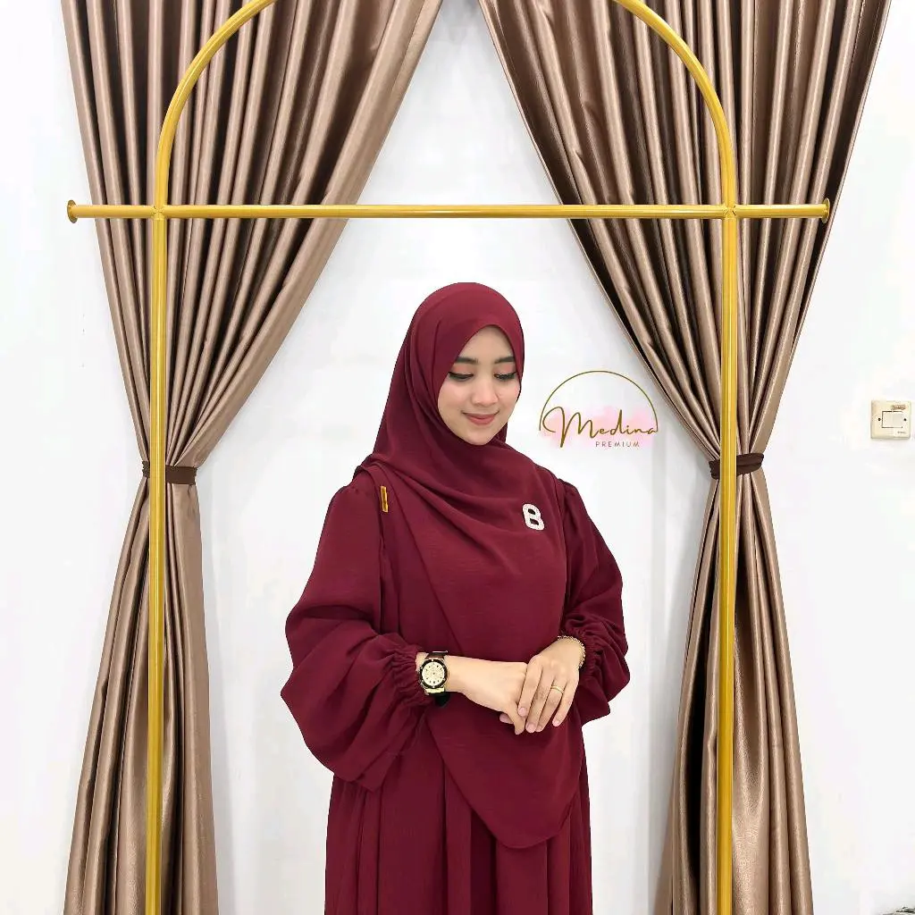 Gamis Luna Syar’i Set Hijab Ada Saku Cringkel Airflow Syari Dress Muslim Wanita Crinkle Gamis  Mewah Set Khimar Terbaru Gamis  Basic Nyaman Panjang Tebal Gamis Dewasa Melar Formal Kerah Kaos Casual Hitam Rempel gamis  luna cringkle