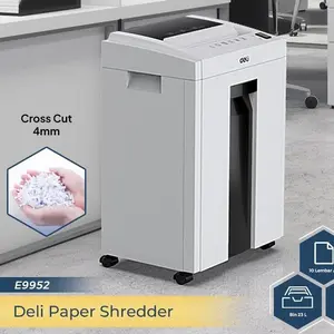 Deli Penghancur kertas Paper Shredder kapasitas 10 lembar 23 ltr E9952