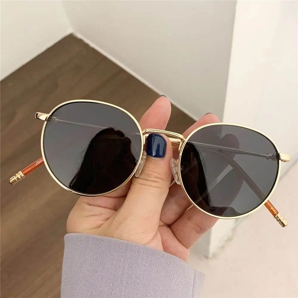 Women Men Sunglases Round Sun Glasses Women's Metal Frame Eyewear Fishing Glasses UV400 Shades