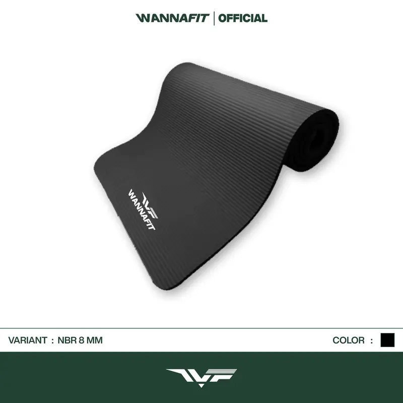 WANNAFIT Matras Yoga All Variant | NBR 8mm & TPE 6mm | Alat Olahraga Rumah 4