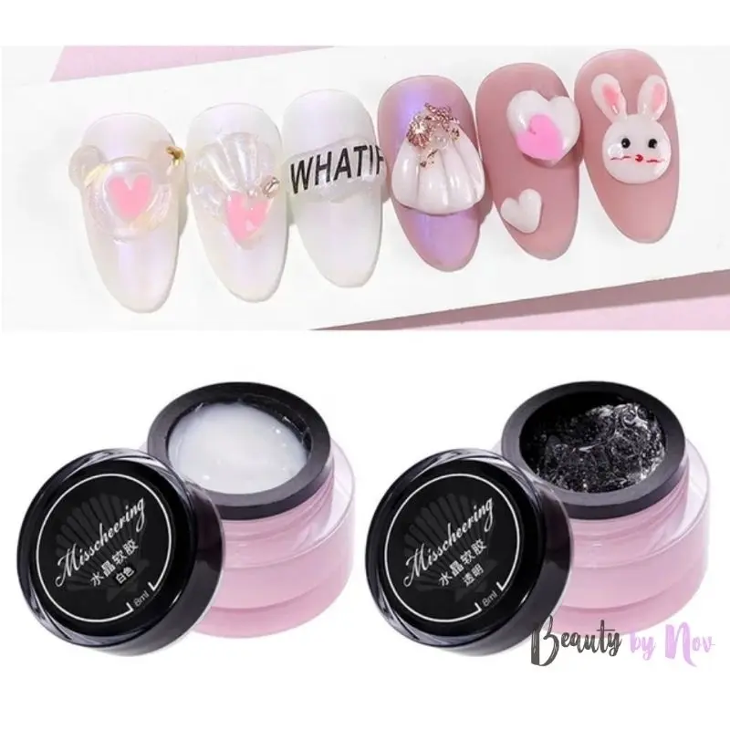 MISSCHEERING 3D 4D GEL CARVED Modeling Timbul Nail Art Design