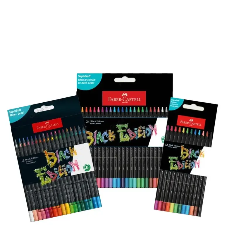 Pensil Warna Faber-Castell Black Edition 12 24 36 Colour Pencils 0