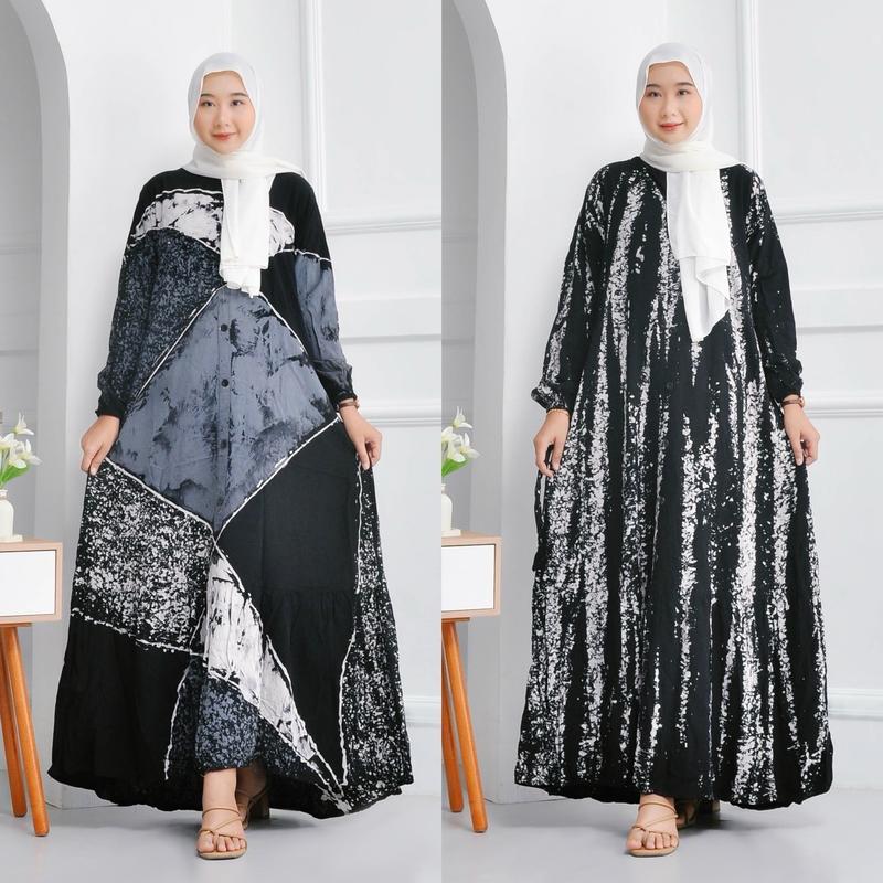 DASTER GAMIS BUSUI RAYON TWILL 100% PREMIUM CAP MALAMAN PEKALONGAN 1