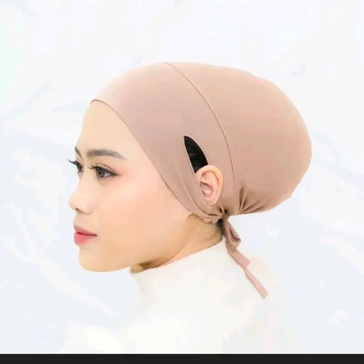 Ciput anti budeg lubang telinga bahan halus lembut nyaman dalaman hijab kerudung