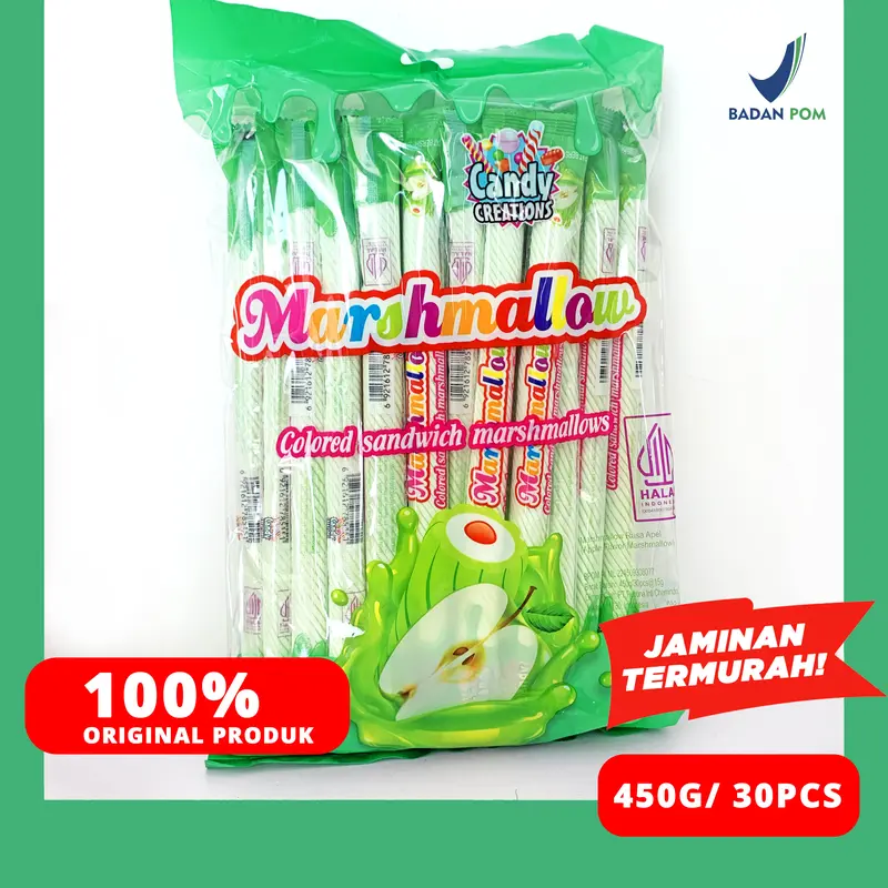 MARSHMALLOW PANJANG CANDY CREATION  30PCS 450G 2