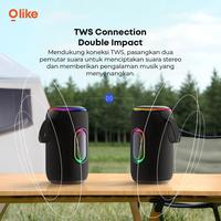 Gambar Olike SF21 Wireless Portable Bluetooth Speaker 6.0 LED Light 2000mAh Bass Max TWS Support TF USB 15W dari QUEEN id Official Kab. Tangerang 4 Tokopedia