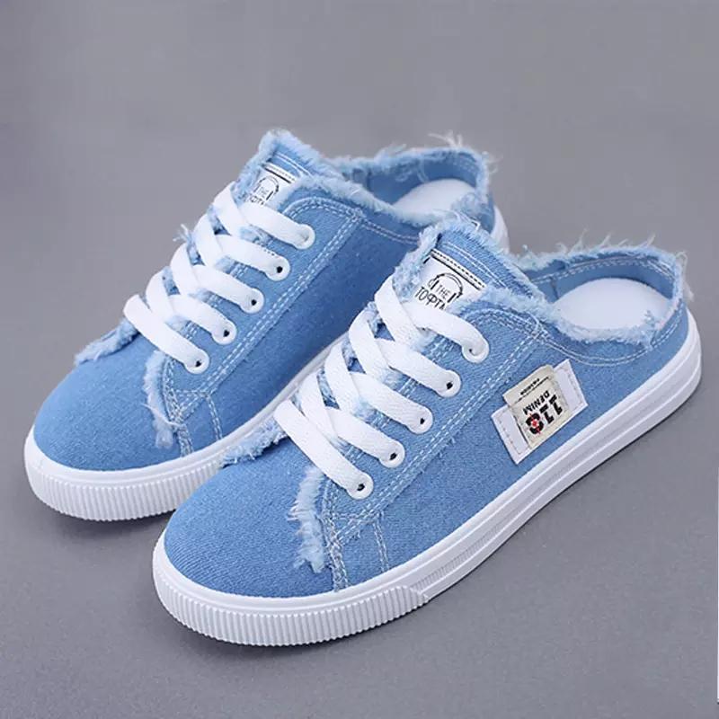 INDRAMAYU56 Sepatu Slipon Wanita Bahan kanvas Temali DM 01 2