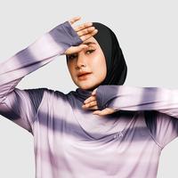 Gambar HIA Everywear Bhava Printed Long Sleeve Sport Shirt Dusty Pink Regular Fit Olahraga Running Gym Padel Baju Tracking Wanita - S dari HIA EveryWear Kota Bandung 5 Tokopedia