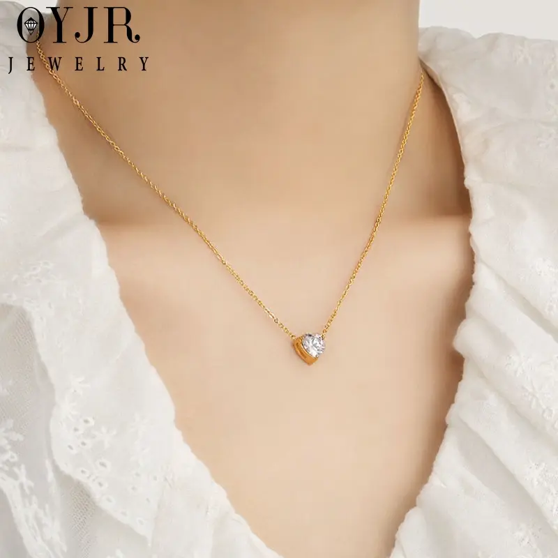 OYJR tình yêu nhỏ titan thép mặt dây chuyền thời trang thanh lịch vòng cổ trang sức