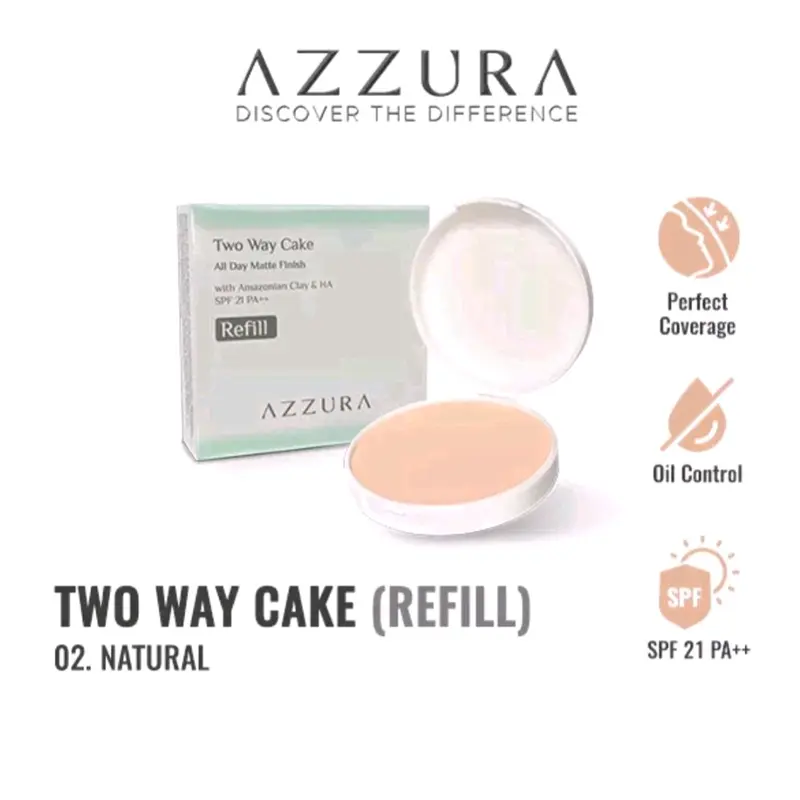 Azzura Two Way Cake Bedak Foundation Tahan Lama 6