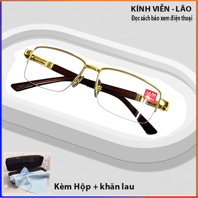  Kính lão thời trang nam nữ gọng tròn tròng chống tia cực tím UV400  kính mắt viễn có thể đọc sách báo xem điện thoại. 