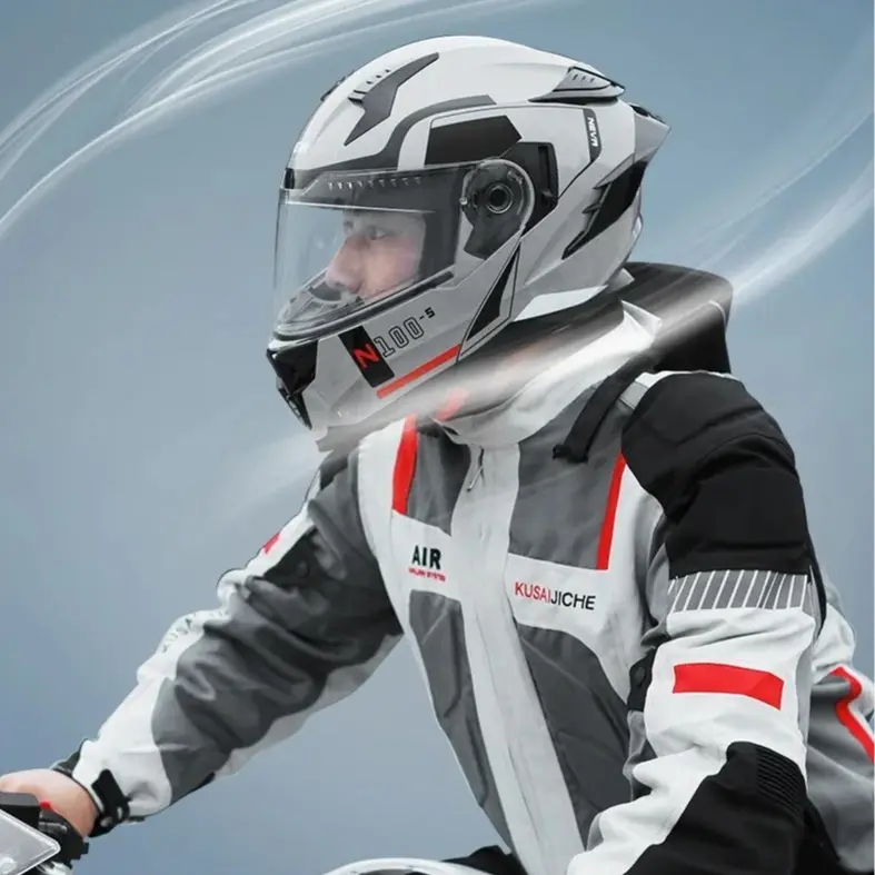 helm sepeda motor Perlindungan berkendara Helm pengaman Helm yang ramping Anti jatuh, anti terjepit 6
