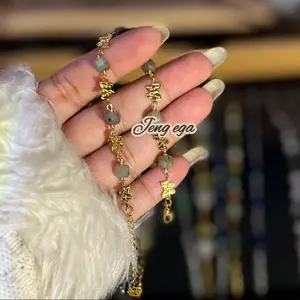 gelang Labradoride cristal alam size 16-19