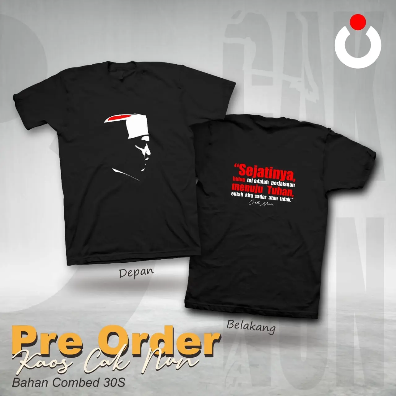 Kaos CAK NUN kata kata mutiara motivasi kaos Distro murah dan simple