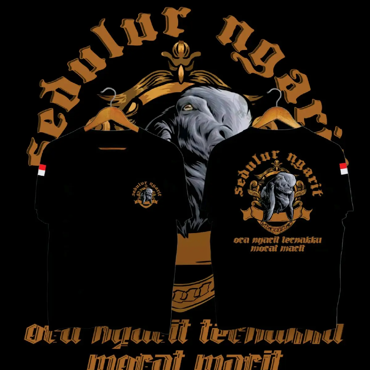 kaos sedulur ngarit desain kambing etawa ora ngarit ternakku morat marit