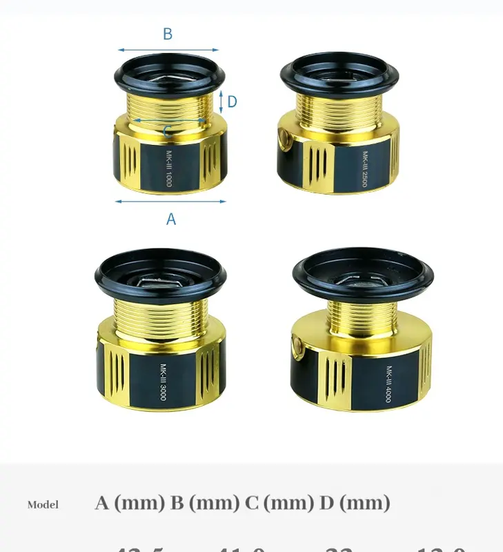 Cuộn câu cá, TZELURE, Dòng MK-lll, Vòng bi 6 + 1, Tỷ lệ tốc độ 5.2: 1, Lực hãm 6-8kg, Cuộn câu khắc kim loại, Tay cầm khắc kim loại, Vòng bi kín đôi, Có sẵn trong các kích cỡ 1000-4000 4