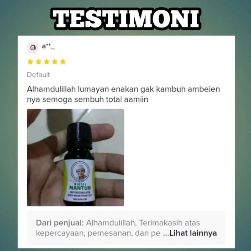 Minyak Mantun Mbah Mijan Herbal Penyakit Kulit isi 10ml 6
