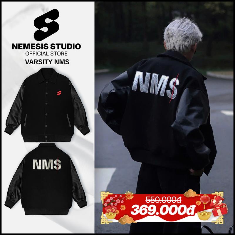  Nemesis Studio | Áo Khoác Dạ Ép Bomber Varsity Local Brand Logo Thêu Nổi Dày Dặn Lót Dù Nam Nữ Unisex Form Bigsize Giữ Ấm Thu Đông 