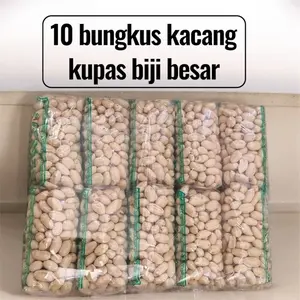 10 bungkus kacang kupas besar kemasan 250 gram x 10 =2,5 kg(BIJI BESAR)