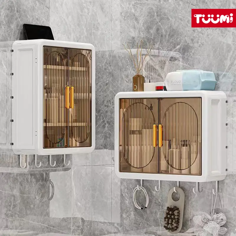 TUUMi Kotak Penyimpanan Multifungsi Kotak Penyimpanan Dinding Penyimpanan Bertingkat Kotak Penyimpanan Kamar Mandi Lemari Gantung Penyimpanan