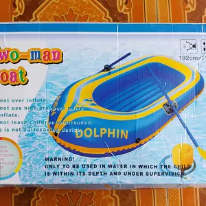 Set Perahu Karet Inflatable Kapasitas 2 Orang dengan Dayung Material Karet PVC Free Pompa Angin 192 x 115 cm Sesuai Gambar