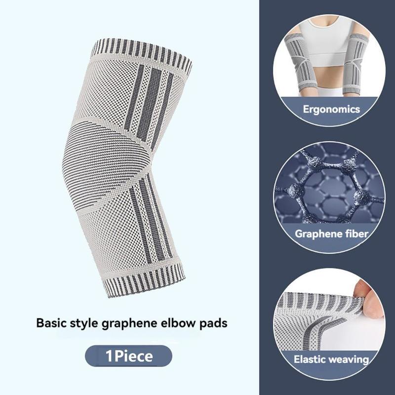 Bảo Vệ Khuỷu Tay, GOBYGO, Dệt Kim, Thoáng Khí, Đàn Hồi, Để Tập Thể Dục, Bóng Rổ, Cầu Lông, Tay Áo Bảo Vệ Cánh Tay, 1 Miếng 7