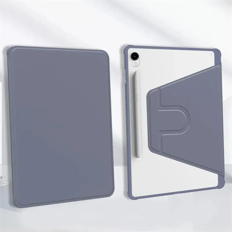 LEVINO Casing Compatible for Samsung Tab A9 A9 Plus S7/S8 Plus S7/S8 FE Plus Tab A8 S6 Lite Smart Magnetic Case Support Auto Lock 360 Rotation Acrylic 8