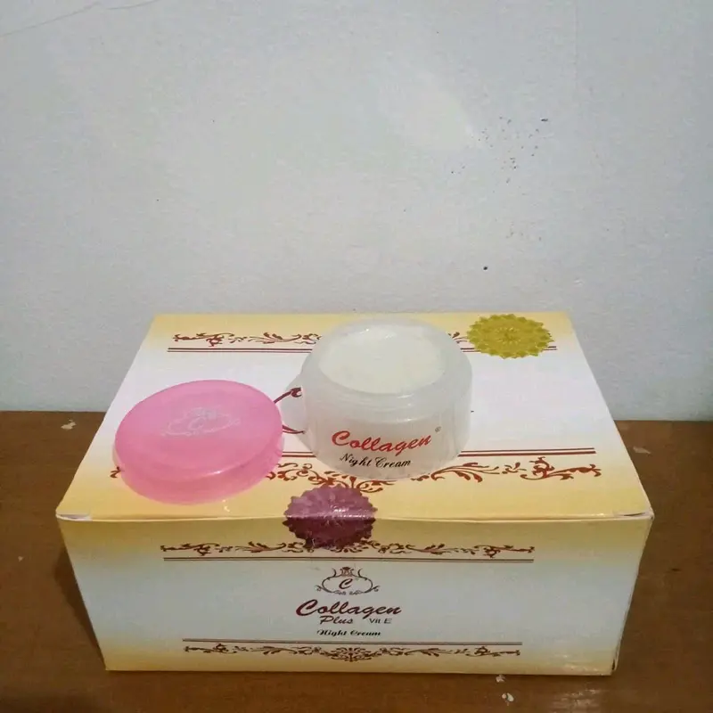 Hemat 12pcs Cream Collagen Malam Holo Pink Premium Original 0