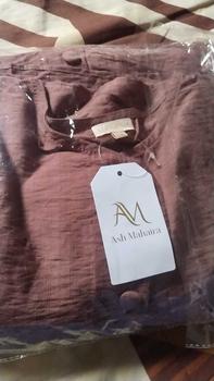 Product Review of Dress Lunna Dress Mahaira Premium Bahan Polo Linen Katun Premium Dress Wanita Muslim Dewasa Mewah  Pesta Elegant Gamis Kondangan Gaun Hitam Rayon Midi Navy Remaja Panjang Crinkle Basic Airflow from A**. n**a 2