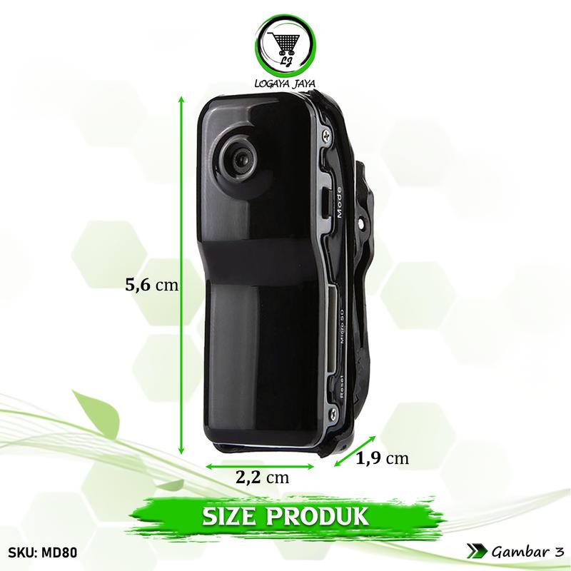 Kamera Md80 Mini DV DVR Portable Non WiFi Camcorder Perekam Vidio Audio Poto Kamera Outdoor Mini Resolusi HD 2
