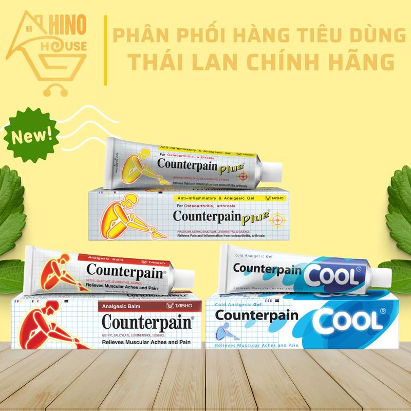  Dầu Xoa Bóp Counterpain  60g - 120g  Thái Lan Hỗ Trợ Giảm Đau Các Vùng Nhức Mõi Đau Nhức - Hinohouse 