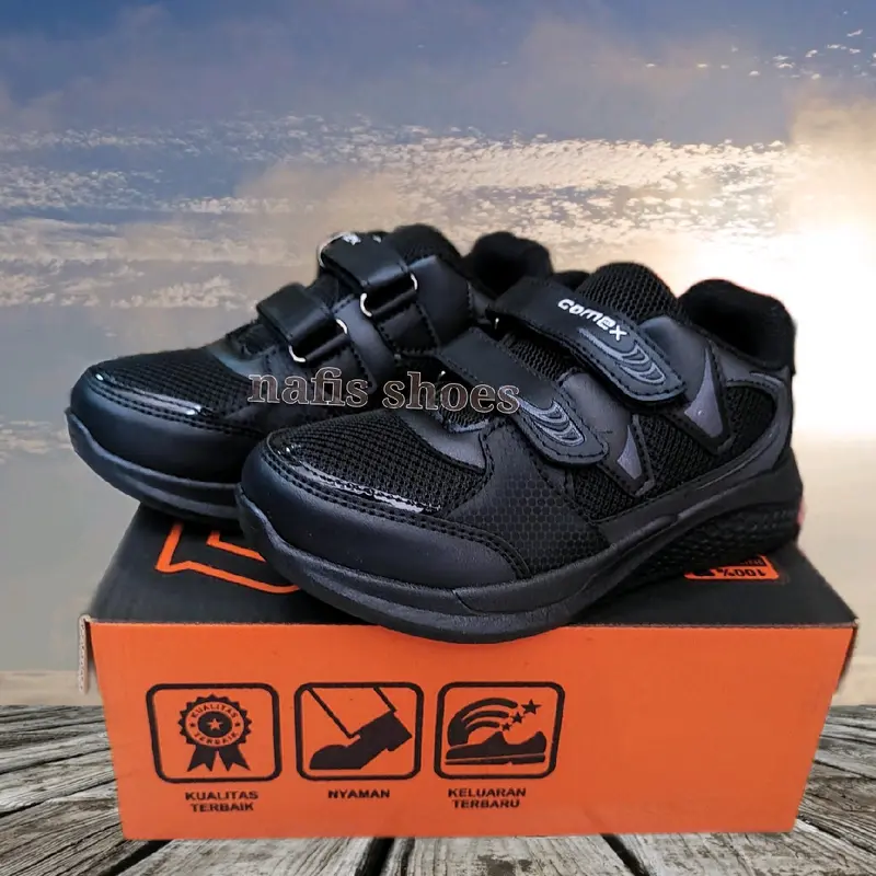 sepatu comex noris perekat sepatu sekolah paud tk sd size 28/36 1