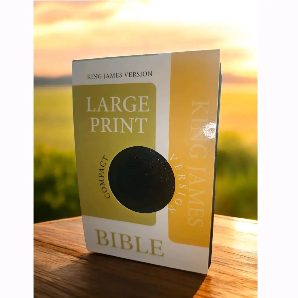 KJV 1611 Large Print Compact Bible,Bonded leather Black,Words of Jesus in Red, Old and New Testament