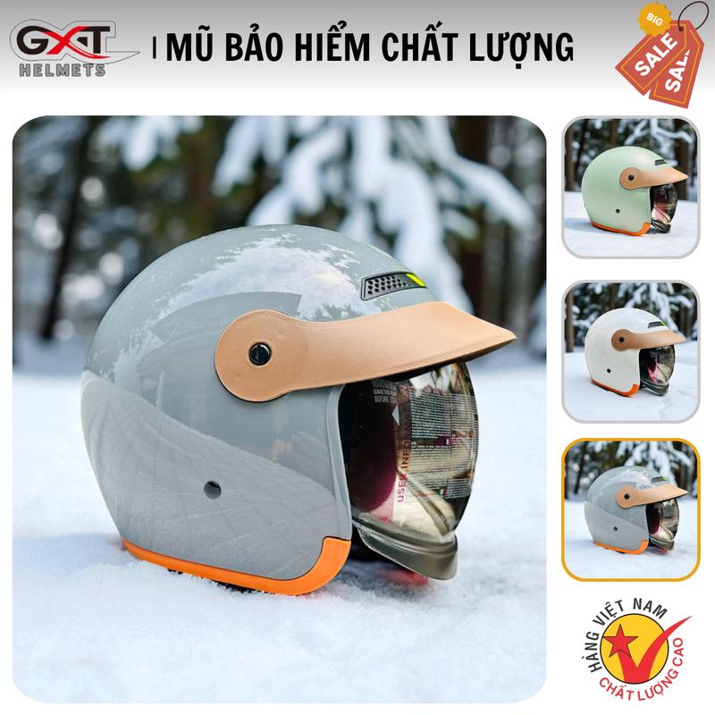 Mũ Bảo Hiểm 3 4 GXT M139 Kính Âm – Chống Chói Nắng Cản Nước Mưa An Toàn & Thời Trang